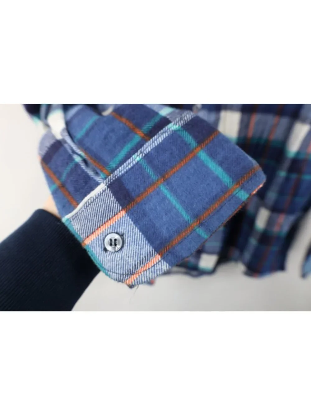 Vintage 70s Streetwear Mens Medium Faded Flannel Collared Button Shirt Plaid